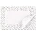 Juvale Rectangular Paper Lace Doilies (200-Pack), White, 11.7 x 7.3 Inches