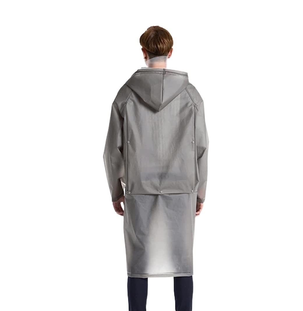 Chubasquero Chaqueta de Lluvia Impermeable Chubasquero Largo De EVA Para Exteriores Para Adultos, Chubasquero De Viaje Para Senderismo, Chubasquero Con Capucha Para Mujeres Y Hombres Poncho de Lluvia