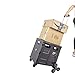dbest products Quik Cart Elite Stair Climber Wheeled Rolling Crate Teacher Utility With seat Heavy Duty Collapsible Basket With Handle, Black