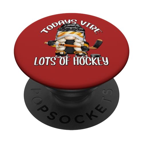 Funny Hockey Saying for Women Ice Hockey GNOME Hockey Girl PopSockets PopGrip Adhésif