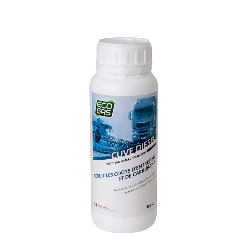 Additif Diesel Cuve ECO GAS 500mL traitement pour 2000L de gasoil