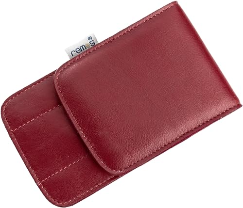 Trousse manucure vide cuir véritable rouge REMOS idéale pour le voyage