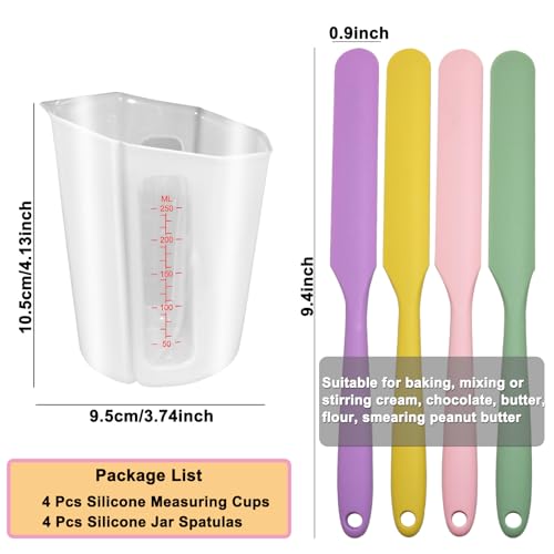 4 piezas vasos medidores flexibles 250 ml silicona miniatura 3