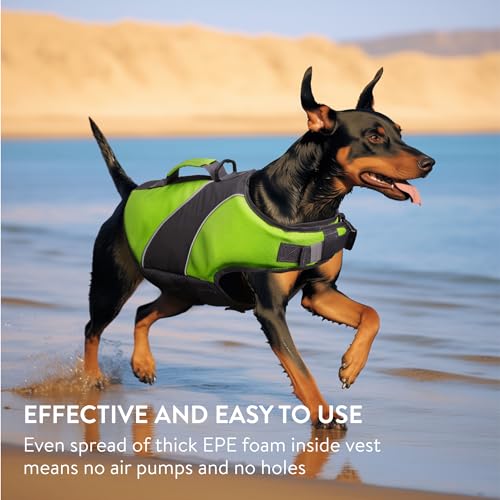 Dog Life Jacket, Green, M