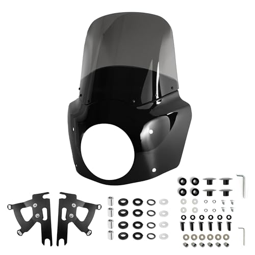 Carénage de pare-brise 13" avec déflecteur coque carénage pour Harley FLSTF 2000-2017
