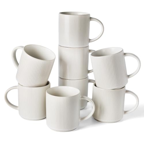 famiware Coffee Mug Set of 8, Star 16 oz Large Mugs Cup Set with Handle