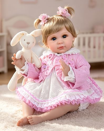 Aori Lifelike Reborn Girl Doll with Bunny Toy