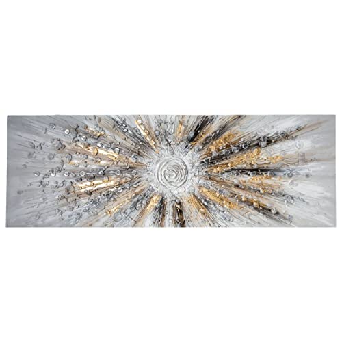 Toile peinte soleil Atmosphera 150x50 cm au-dessus du canapé du salon