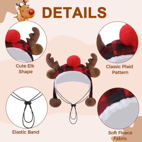 Disfraz de reno navideño para perros PAWCHIE Large miniatura 2