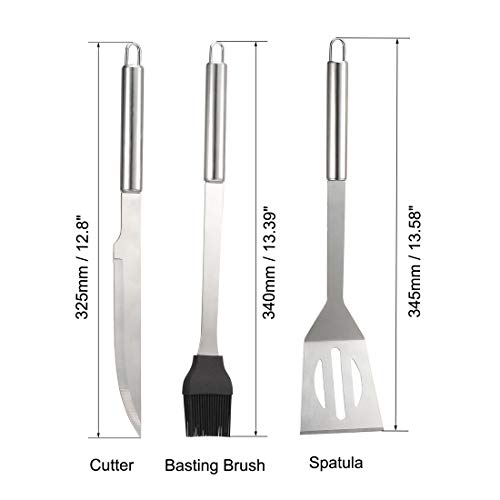 Kit de accesorios para parrilla 6 en 1 acero inoxidable miniatura 3