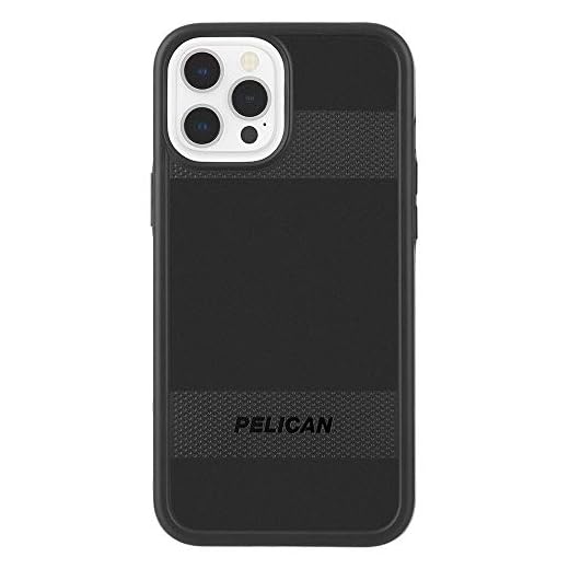 Pelican Protector Series - iPhone 12 / iPhone 12 Pro Case [15ft MIL-Grade Drop Protection] [Wireless Charging Compatible] Heavy Duty Protective Case Cover For iPhone 12 Pro / 12 6.1 inch - Black
