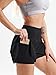 CADMUS 2 in 1 Women's Workout Shorts Athletic Gym Running Shorts for Women Phone Pockets,Black, X-Large