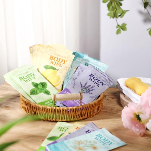 Heigble Large Body Wipes Individually Wrapped Bath Wipes for Adults No Rinse Shower Wipes Bulk Non Alcoholic Disposable Cleansing Wipes for Homeless for Travel Gym Outdoors Camping(300 Pcs) - Thumbnail 5