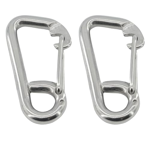 MAMDAFAON Spring Hook - Heavy Duty 304 Stainless Steel Snap Hook with Anti-Corrosion Design,Multi-Purpose Boat Hook for Climbing,Sailing,Camping & Daily Use