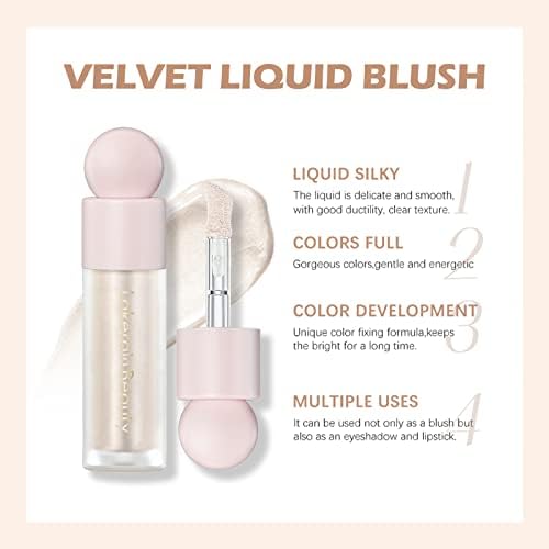 Erinde Rozświetlacz w płynie, rozświetlacz do twarzy, bronzer w sztyfcie, naturalny błyszczący rumieniec, lekki blendable Silky Smooth Cream Face Illuminator Makeup, Cruelty-free, 01# STARLIGHT