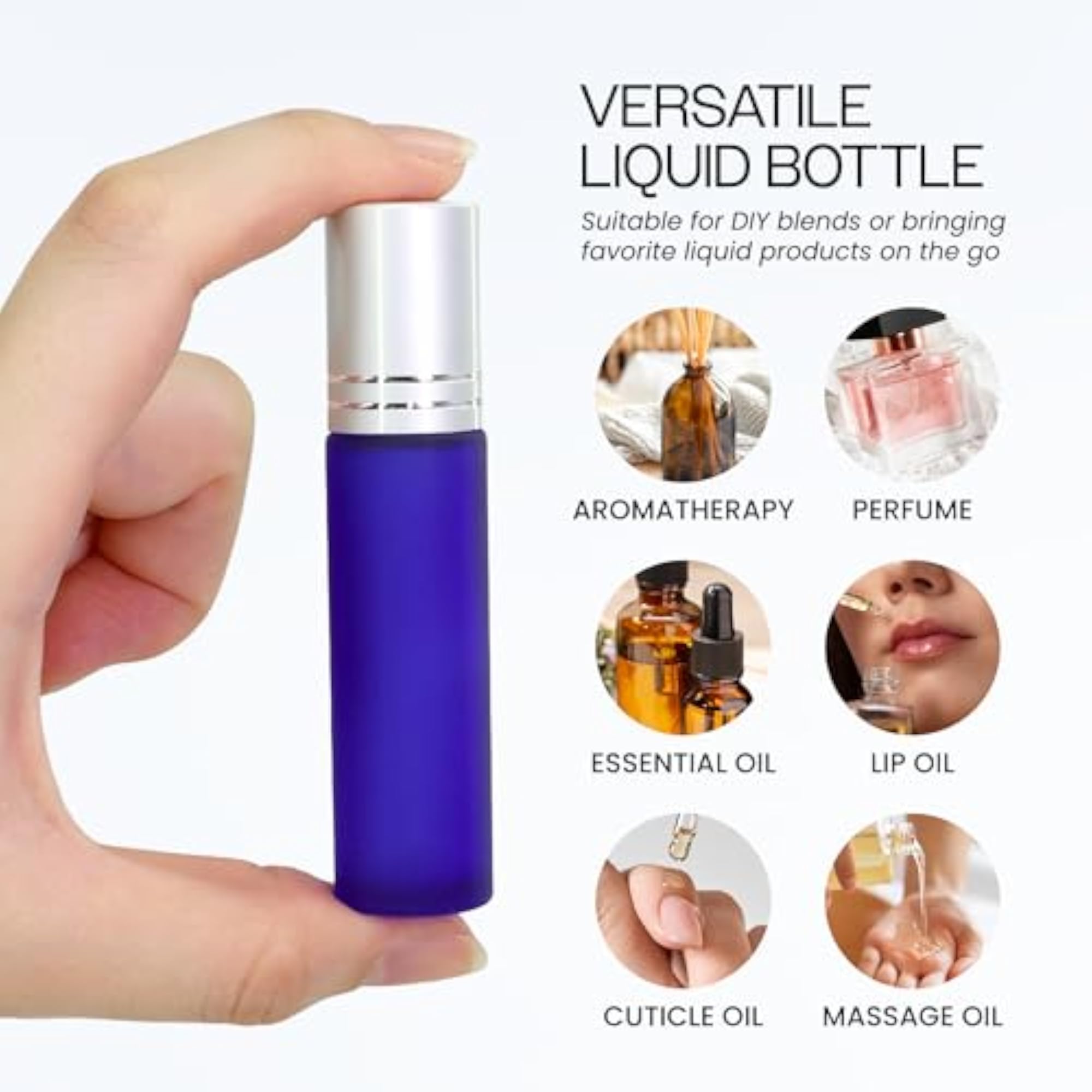 10ml Glass Roll-On Bottle with Metal Cap