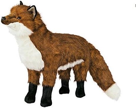 The Hen House 46" Soft Stuffed Plush Standing Red Fox Footrest Ottoman