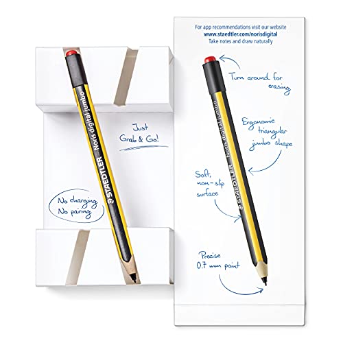 STAEDTLER Noris Jumbo Digital Stylus Pen: No Charging, EMR Palm Rejection, 4.096 Pressure Levels, Hexagonal Shape, Natural Writing and Drawing on Touchscreen Tablet, Laptop, Phone by STAEDTLER - Image 9