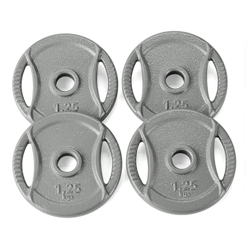 Amazon Basics Hantelscheibe mit 2,54 cm Griff, 4 x 1,25