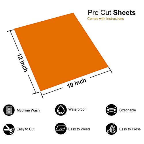 CAREGY HTV Heat Transfer Vinyl Bundle: 42 Pack 12" x 10" Sheets Iron on Vinyl, 30 Assorted Colors, Heat Transfer Vinyl for DIY T-Shirt - Image 3