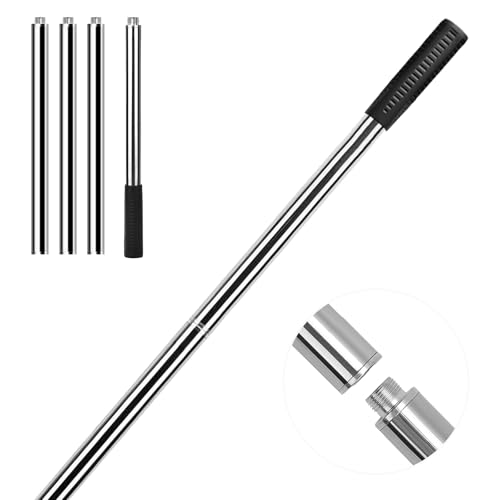 ORAPXI Pool Poles Removable 62.8 inches Swimming Pool Cleaner Adjustable 4 Section Poles Suitable for Skimmer Net, Hook Outdoor Tool Pole for Garden Leaf Rake, Pruning Saw