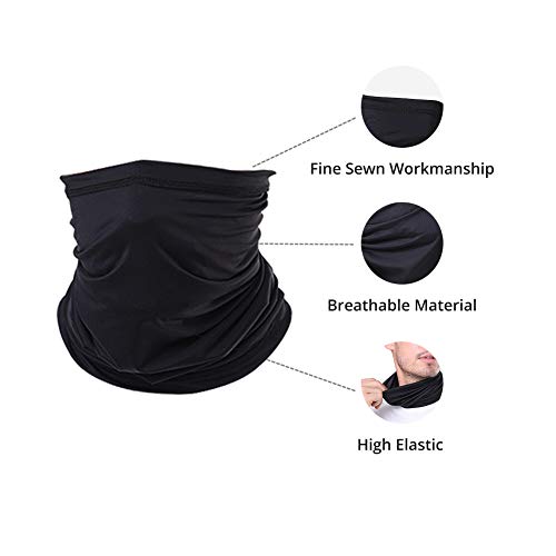 Neck Gaiters Face Mask Sport Neck Gaiter Magic Face Cover Scarf For Men & Women (4 Pcs Multi-Color) #TOP4