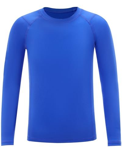 Boys Compression Shirt Long Sleeve, 3 Pack Kids Baseball Athletic Undershirt, Youth Quick Dry Base Layer for Football2