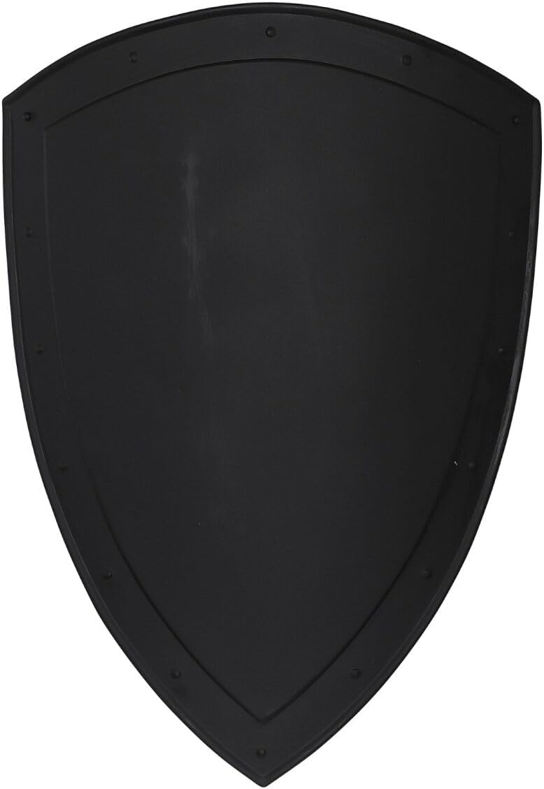 Armory Replicas™ - 14th Century Medieval Functional Historical Replica Solid Black Heater Shield