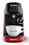 Tassimo by Bosch Finesse Friendly Pod Coffee Machine in Red TAS163EGB with INTELLIBREW and IntensityBoost, Compatible with 50 Different Beverages