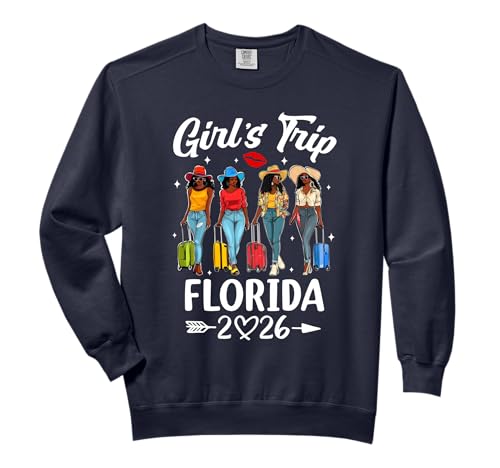 Florida Girls Trip 2026 Birthday Squad Women Vacation Comfort Colors Adult Sweatshirt