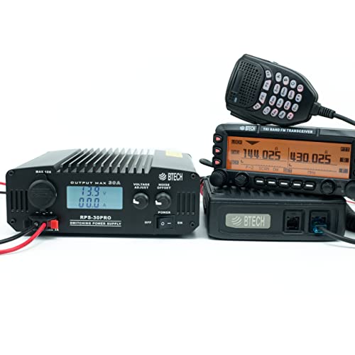 BTECH RPS-30PRO 30 Amp Regulated Universal Compact Bench Power Supply, AC-to-DC Power Convertor, 13.8V (9~15VDC Adjustable) with Noise Offset Adjustment, Includes Multiple Power Connections by BTECH - Image 6