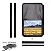 Ataqus RV Door Window Shade Cover, Camper Sunshade Privacy Screen Window Cover, 16 x 24.75 inches，Travel Trailer Motorhome Sun Shade Accessories,Black…