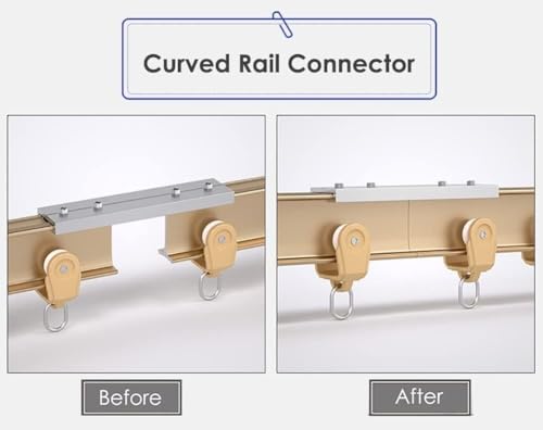 Rail de rideau incurvé, système de rails de séparation de pièce en aluminium robuste pour baies vitrées
