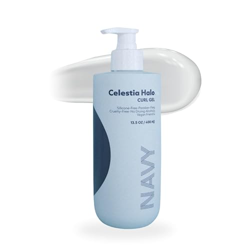 NAVY HAIR CARE Celestia Halo Curl Gel  Fijación flexible, hidratación y definición  Gel ligero para todo tipo de rizos  Aloe, jojoba y aminoácidos