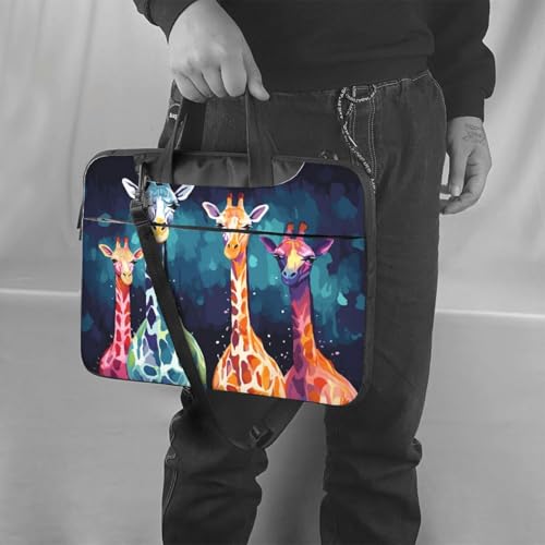 Bolso porta portátil con diseño de jirafa colorida miniatura 6
