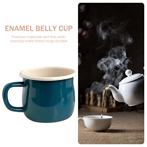 DOITOOL Caneca de Água Simples Camping Esmalte Esmalte Caneca Copo de Armazenamento Copo de Café Kun