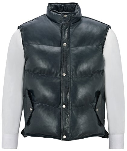 Gilet en cuir puffer pour hommes parfait pour un style casual au quotidien