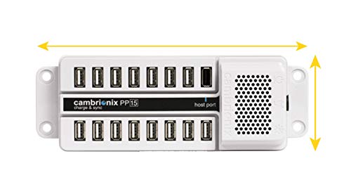 Image of Cambrionix PowerPad15S 15-Port USB Sync & Charge Station (US: DS-SC-PP15), White