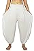 Lovely Creations Women's Drape Harem Aladdin Loose Elastic Waist Pants (JS White)