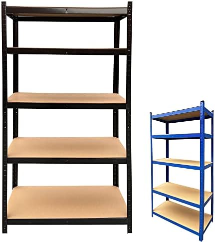 5-Tier Modern Bookcase, Heavy Duty Garage Storage, Utility Rack Shelves Organization Multipurpose Shelf for Shed Warehouse Basement Pantry, Height 170M