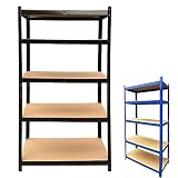 5-Tier Modern Bookcase, Heavy Duty Garage Storage, Utility Rack Shelves Organization Multipurpose Sh
