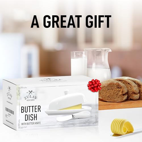 Zulay Kitchen PORCELAIN BUTTER DISH Zulay Butter Dish With Lid thumb #6