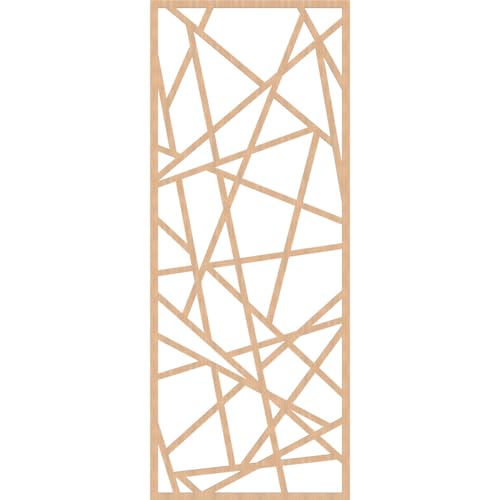 Image of Conway Decorative Pierced Fretwork Wood Wall Panels, 31 3 /8 inchW x 79 3 /8 inchH x 1 /4 inchT, Hickory