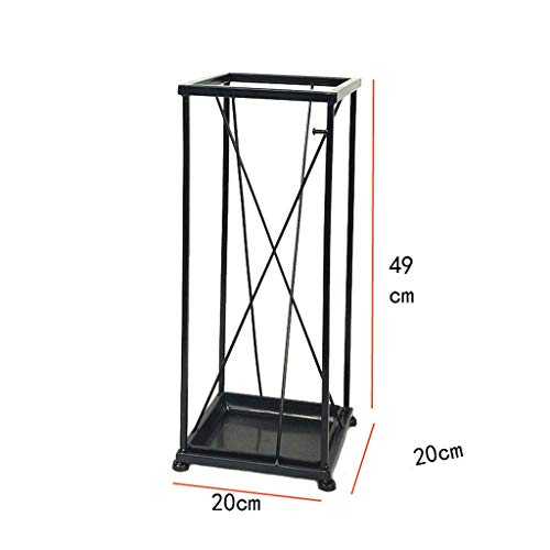 Porte-parapluie support de sol noir avec bac de récupération d'eau