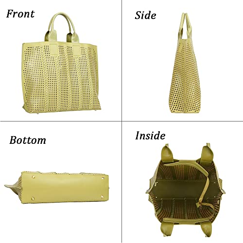 Image of MACCINELO Woven Large Tote Bag for Women tassel Beach Bag with Zipper Summer Shoulder Bag for Traval /Vacation /Shopping