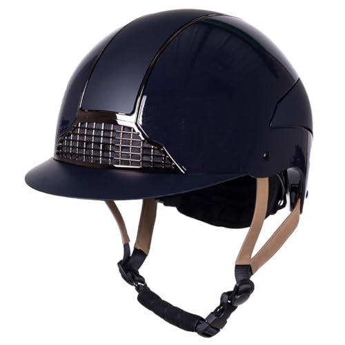 Casque d'équitation QHP Miami bleu foncé une alliance de finesse et de protection