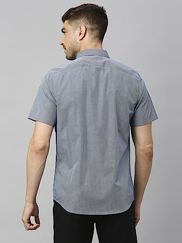 Image of Thomas Scott Mens | Half Sleeve Checkes | Printed | Slim Fit | 100% Cotton | Spread Collar | Shirts