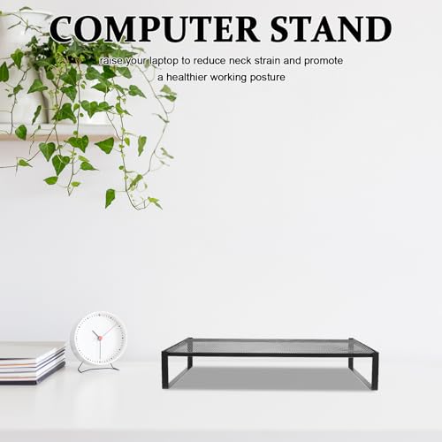 Support d'écran surélevé ergonomique avec rangement pratique pour bureau moderne
