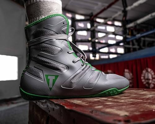 Image of Title Boxing Total Balance Shoes (Grey /Green, US Footwear Size System, Adult, Men, Numeric, Medium, 7.5)
