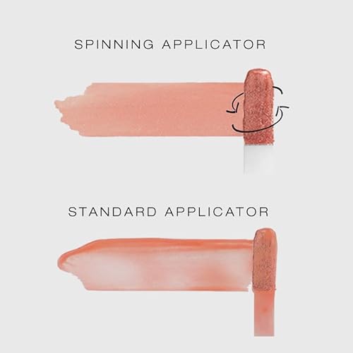 Woosh Beauty, Spin-On Lip Gloss, Hydrating Shea Butter, No Fine Lines, Shine Finish, Neutral Tones, Vegan & Cruelty-Free (Rich Toast) #TOP2